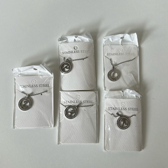 NWT Dainty Round Alphabet Necklaces - Picture 2 of 8